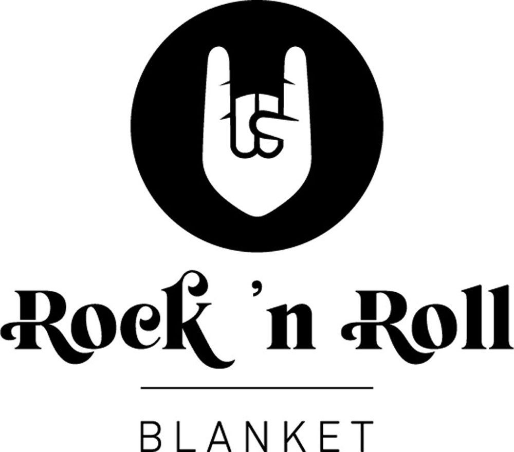 Uni graphit Sofadecke Roll `n Biederlack Blanket, 150x200 Wohndecke Roll cm, Rock Wohndecke Rock `n Blanket