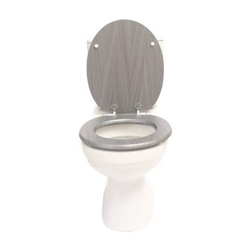 sainos WC-Sitz mit Absenkautomatik, MDF-Holzkern, Softclose-Scharnier