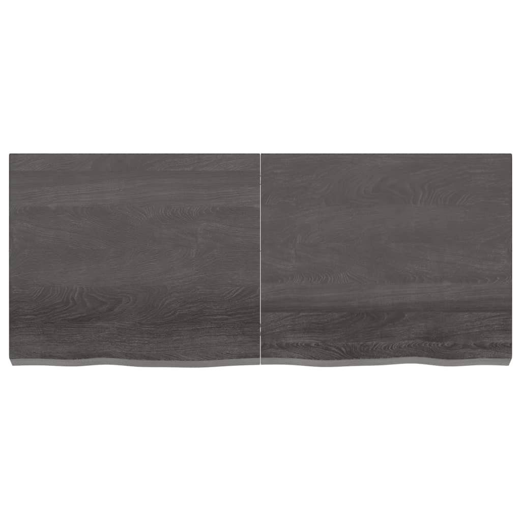 vidaXL Waschtisch 140 x 60 x 6 cm Waschtischplatte Dunkelgrau 140x60x6 cm Massivholz Beh
