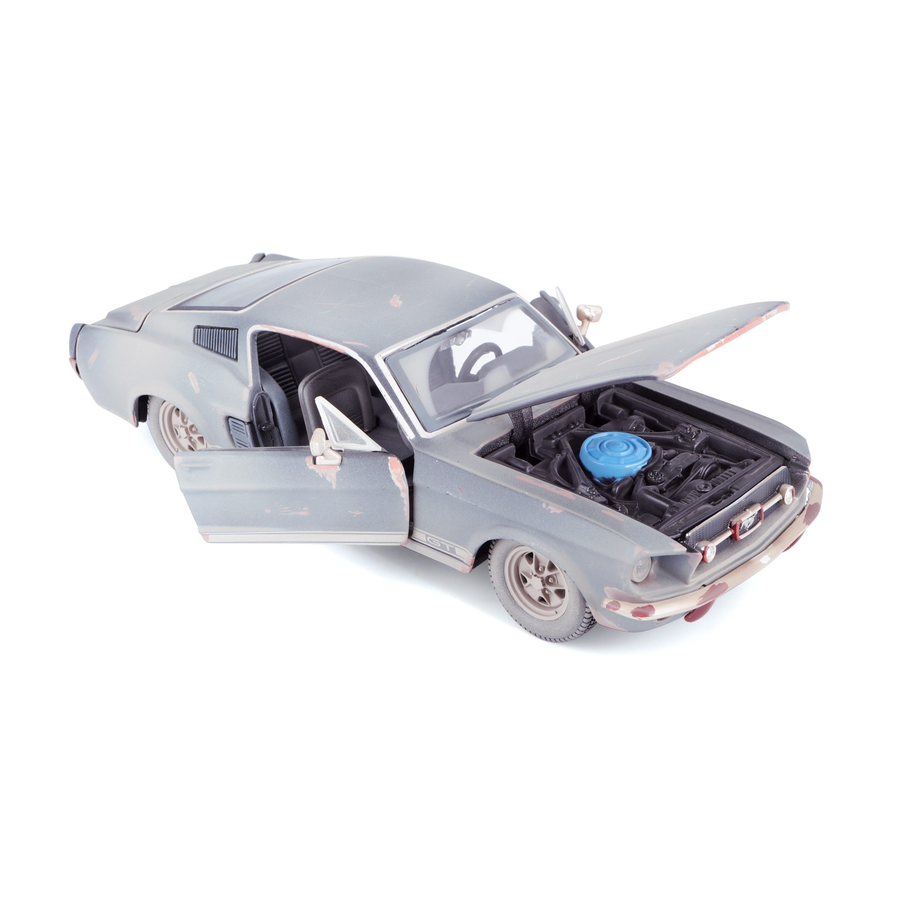 Maisto® Modellauto Old Friends - Ford Mustang GT 1967, Maßstab 1:24, originalgetreue Innenausstattung