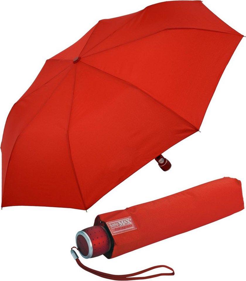 Impliva Taschenregenschirm miniMAX® mit Auf-Automatik windsicher uni, der  zuverlässige Begleiter