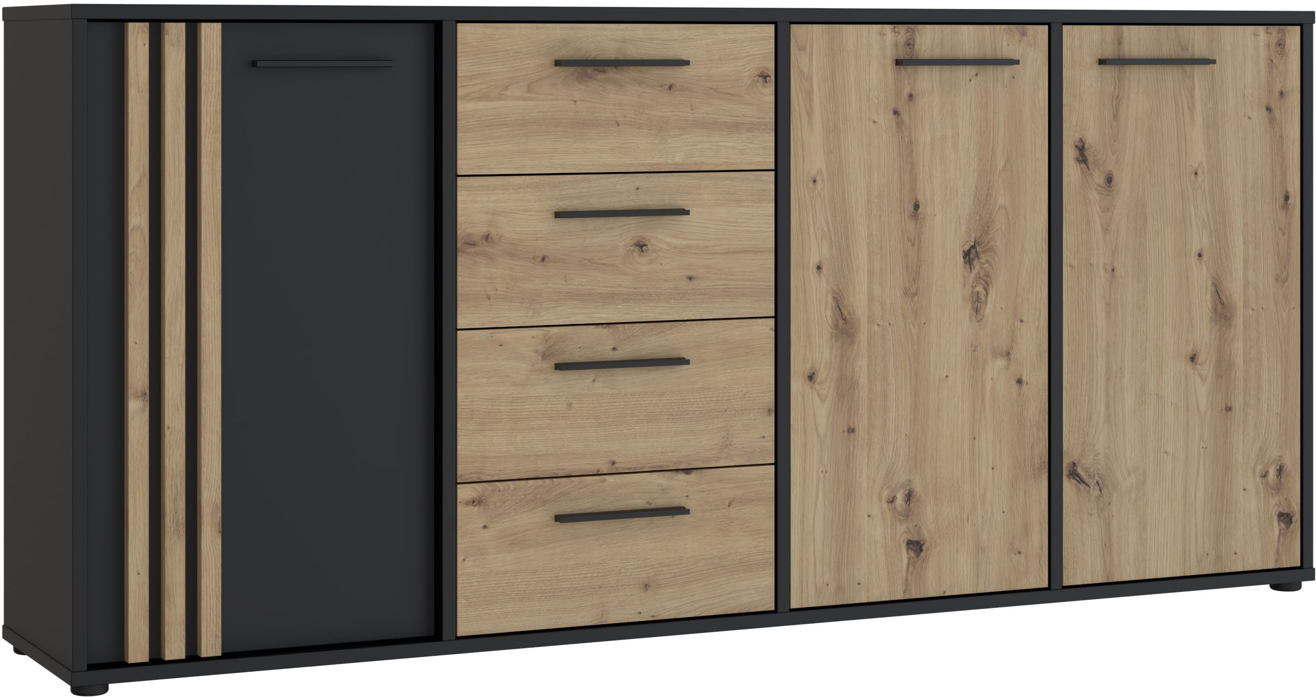 FORTE Sideboard Cardigan, Sideboard, 2 farbig, Stauraum, Schubkasten, Soft Close,Breite 179,4cm