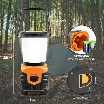 CALIYO LED Laterne LED Campinglampe, Dimmbar Suchscheinwerfer, Nach IPX44 wasserdicht