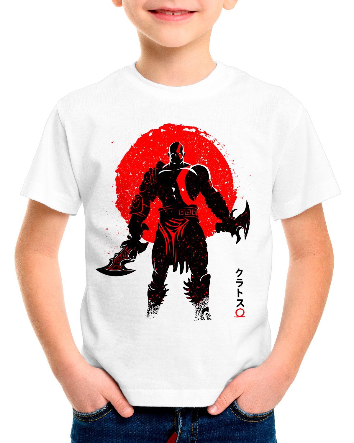 style3 Print-Shirt Kinder T-Shirt God Warrior god of action adventure kratos war