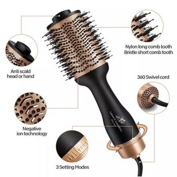 Lalano`S Cosmetics Haartrockner One Step Volumizer Hair Dryer Warmluftbürste 5 in 1 Hairstylist, 1200,00 W