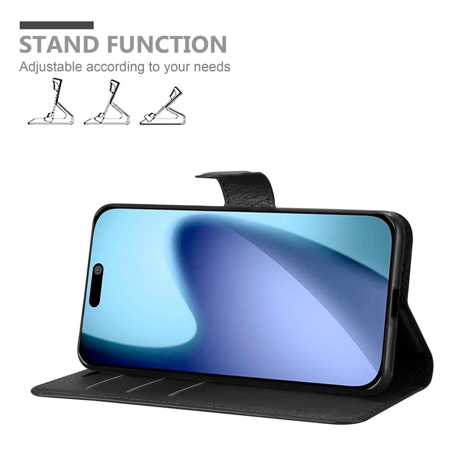 Cadorabo Handyhülle für iPhone 17 AIR Hülle Apple iPhone 17 AIR, Hülle Schutzhülle mit Standfunktion, Kartenfach und Magnetverschluss