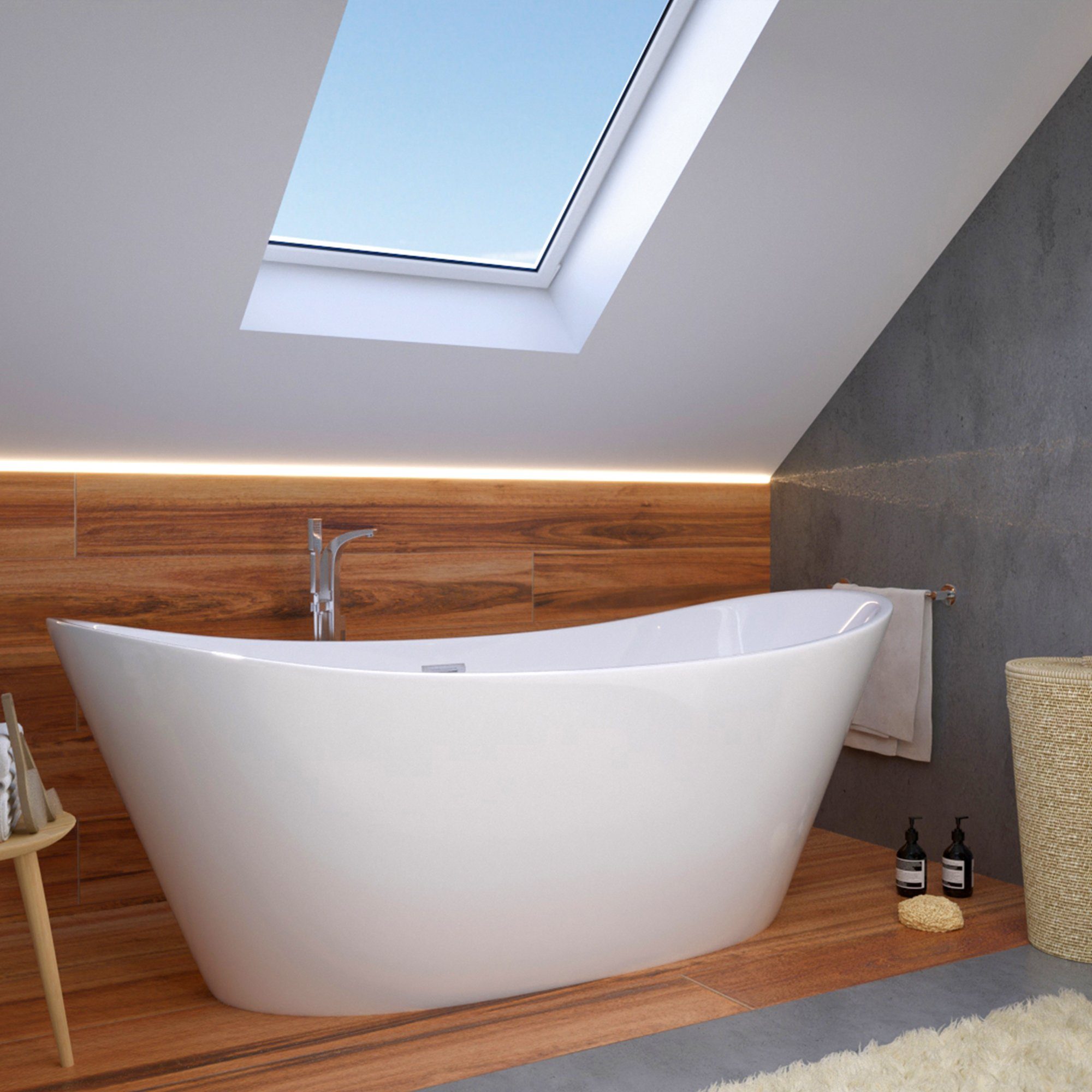 KOLMAN Badewanne Freistehende Rossa 170x80, Exclusive günstig online kaufen