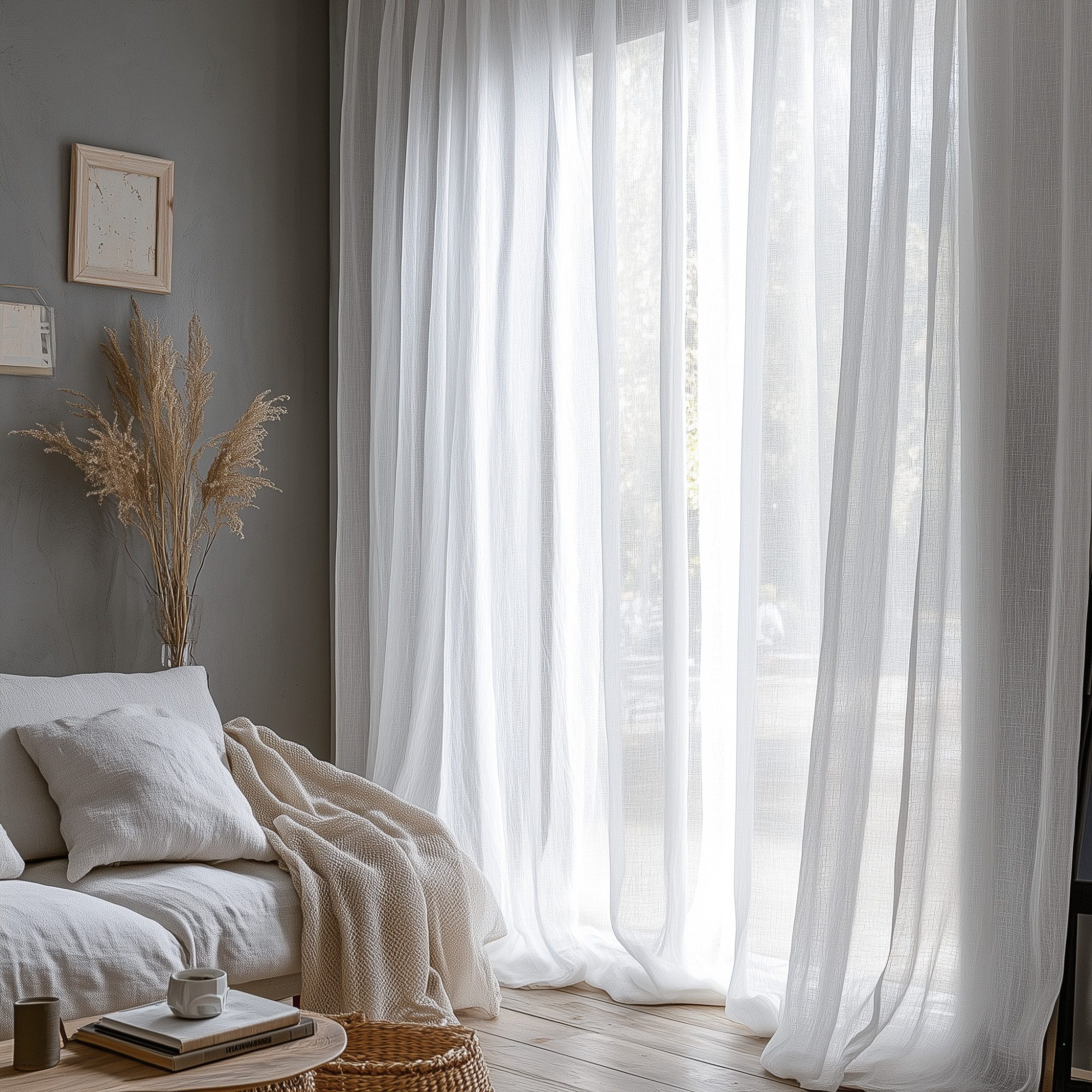 Deconovo Vorhang Voile Leinenoptik Gardinen mit günstig online kaufen