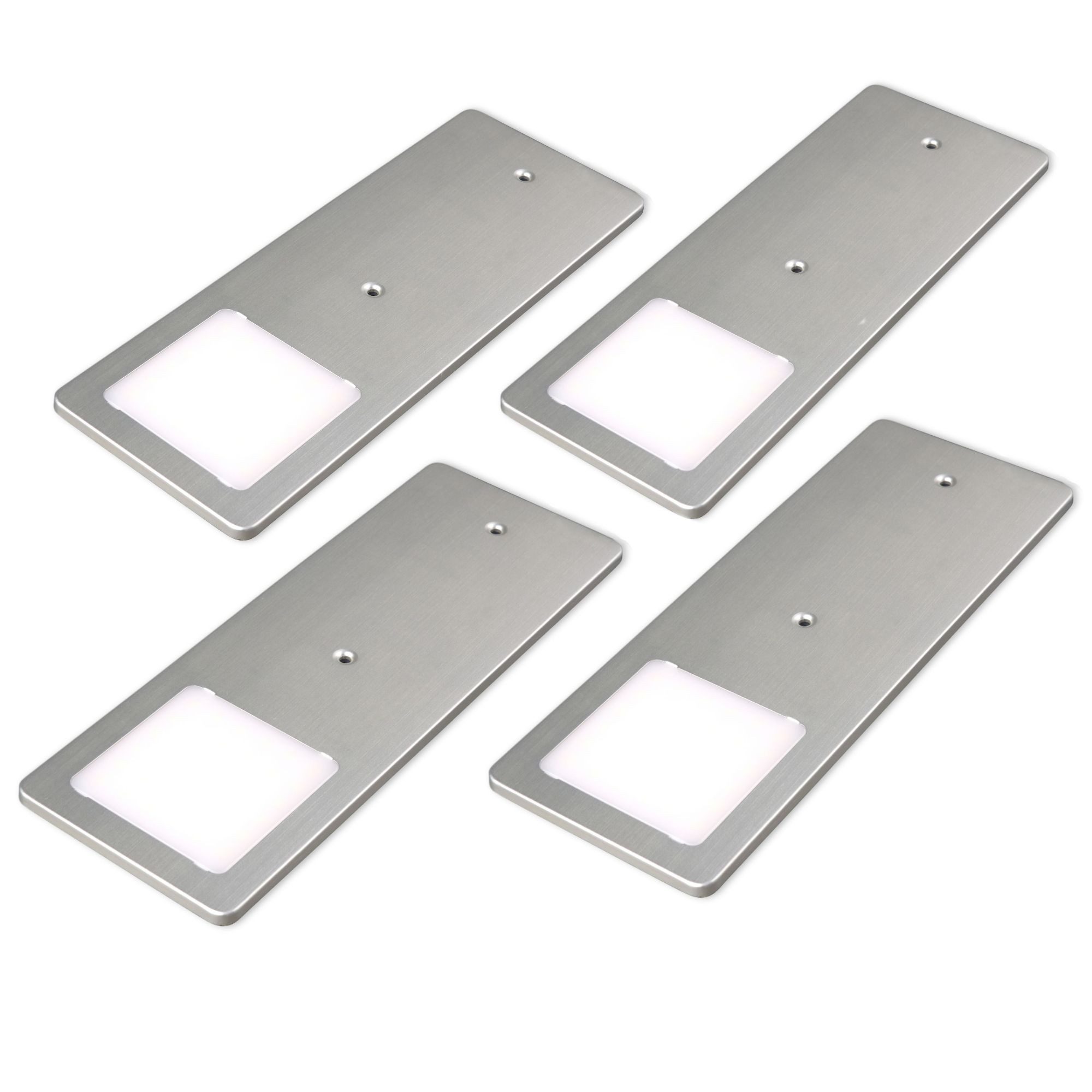 kalb LED Unterbauleuchte LED Unterbauleuchten silber 5W- sehr flache Küchenleuchte, 4er Set neutralweiß, neutralweiss
