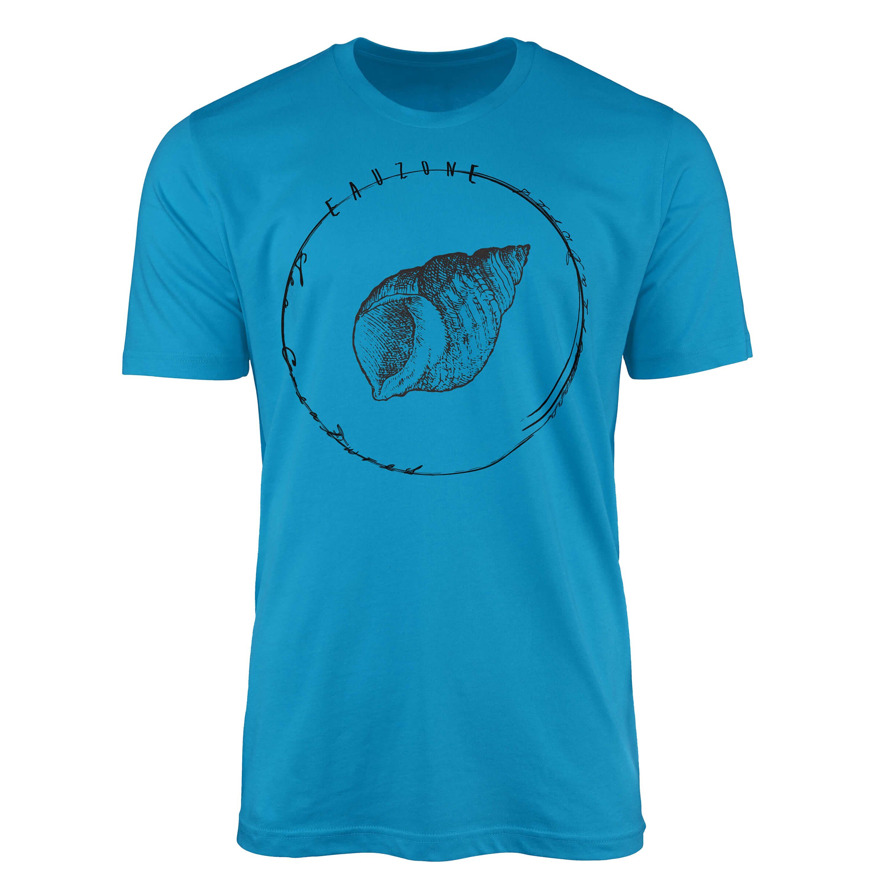 Sinus Art T-Shirt T-Shirt Tiefsee Fische - Serie: Sea Creatures, feine Struktur und sportlicher Schnitt / Sea 025 Atoll