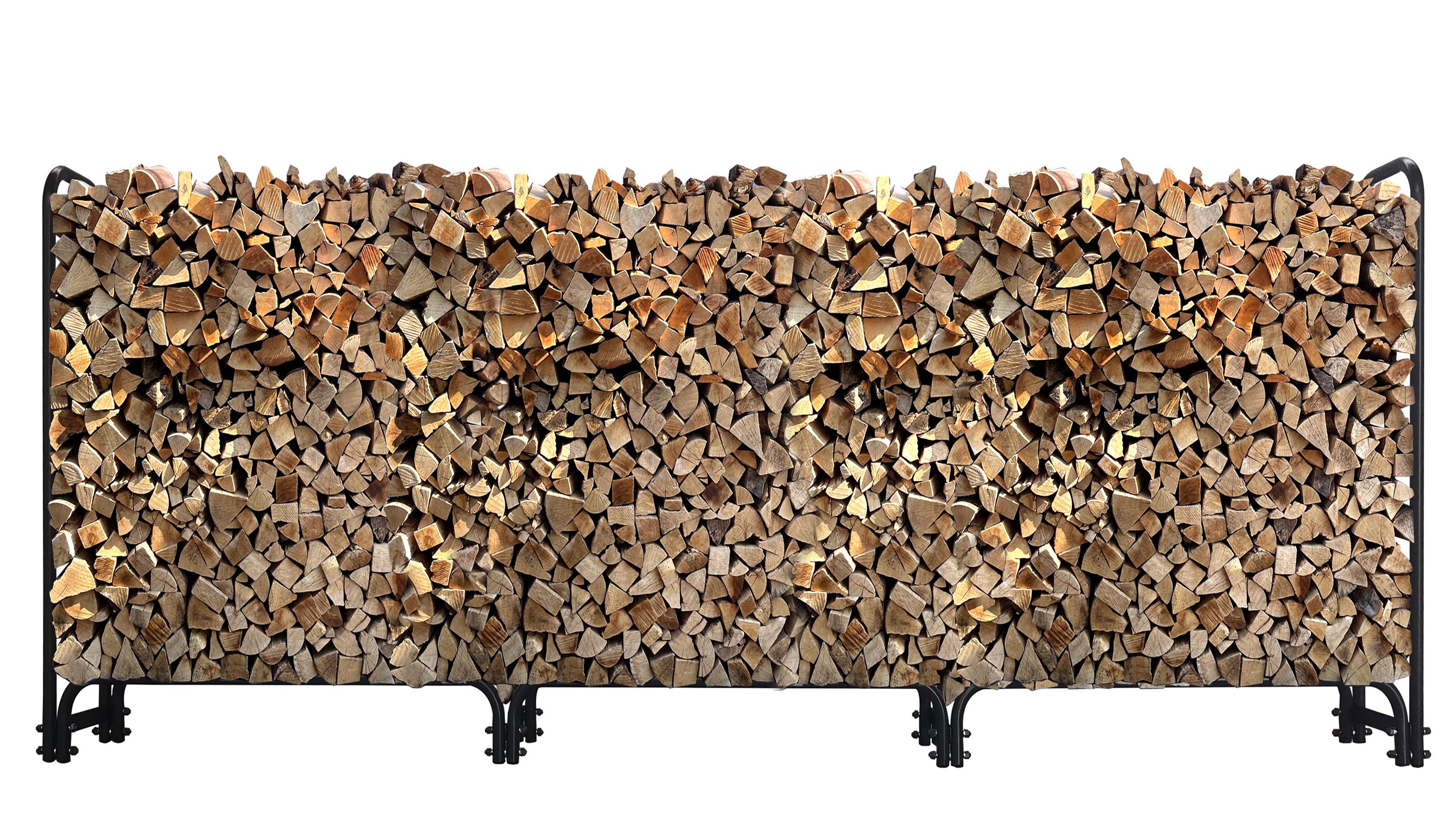 Quick Star Kaminholzregal Metall Kaminholzregale Außen 272 x 95 cm Mit / Ohne Schutzhülle, BxTxH:272x25x95 cm, (1x Kaminholzregal), Einzelelement (94cm), 2er (183cm) oder 3er Element 272cm