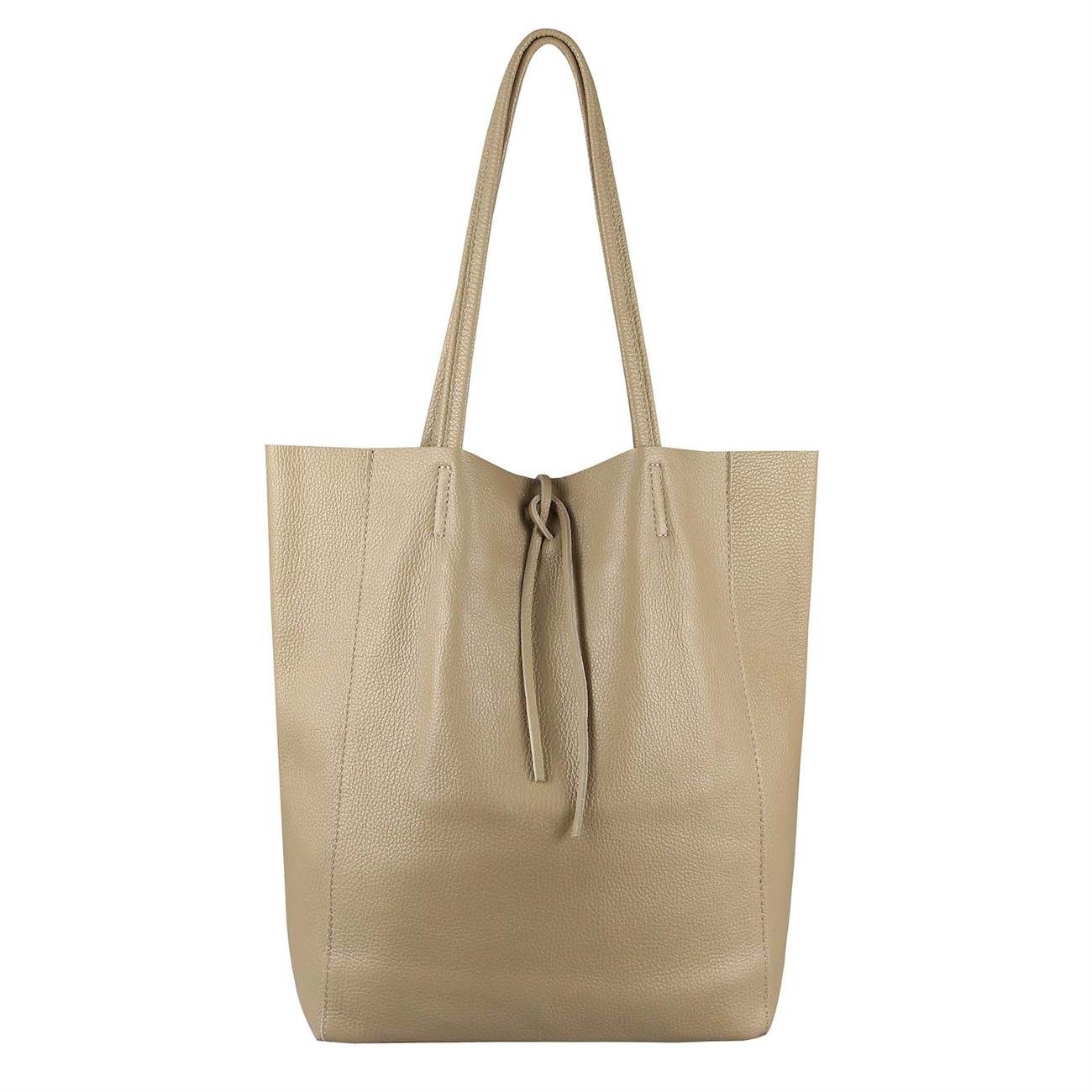 ITALYSHOP24 Schultertasche Made in Italy Damen Premium Leder SHOPPER Tasche günstig online kaufen
