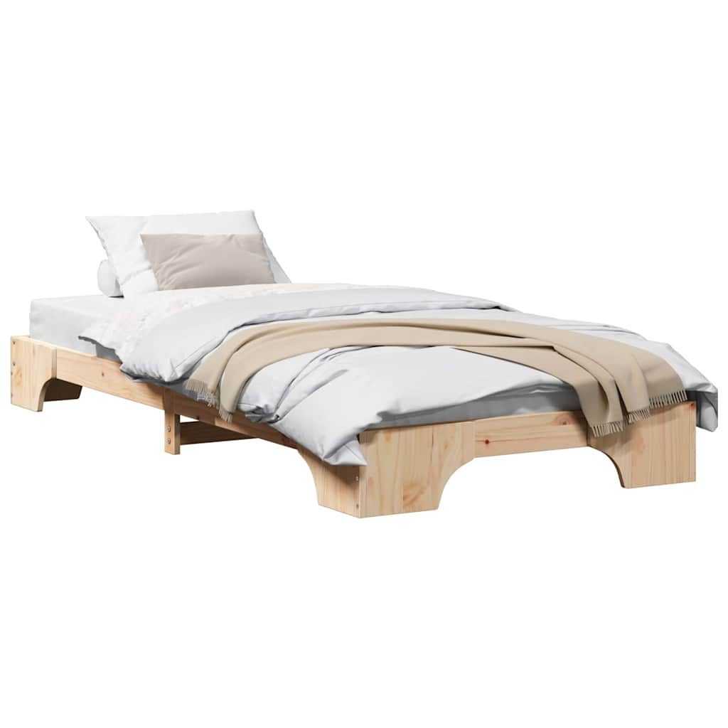vidaXL Bett Bettgestell Massives Kiefernholz 90 günstig online kaufen