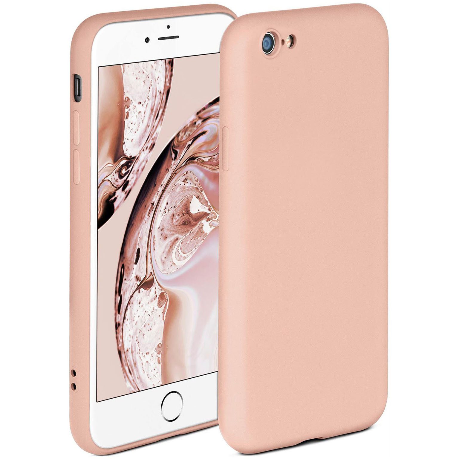 ONEFLOW Handyhülle für iPhone 6 Hülle Silikon Soft Case Rose Rosa 4,7 Zoll, Silikonhülle Cover Dünn Handytasche TPU Schutzhülle mit Kameraschutz