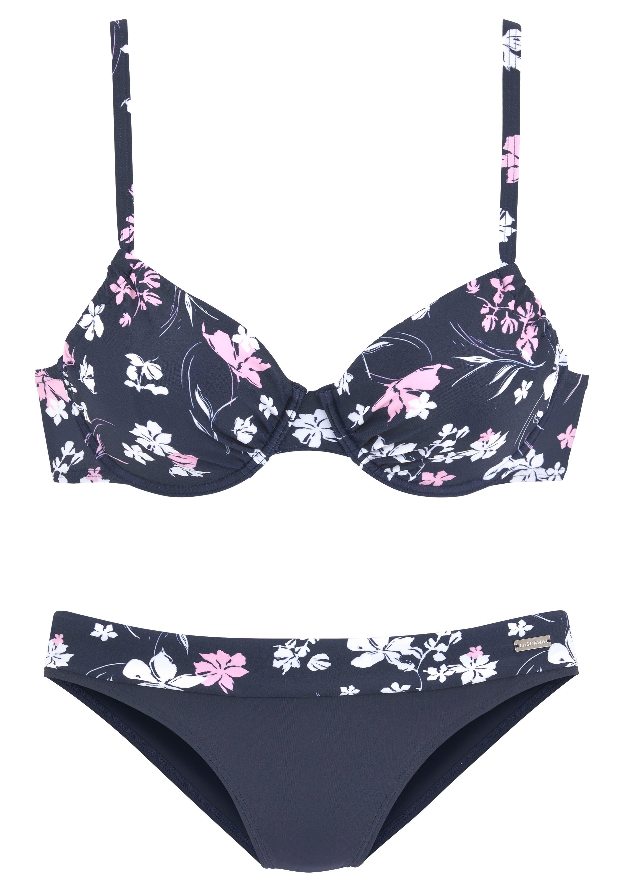 LASCANA Bügel-Bikini mit unifarbener Hose günstig online kaufen