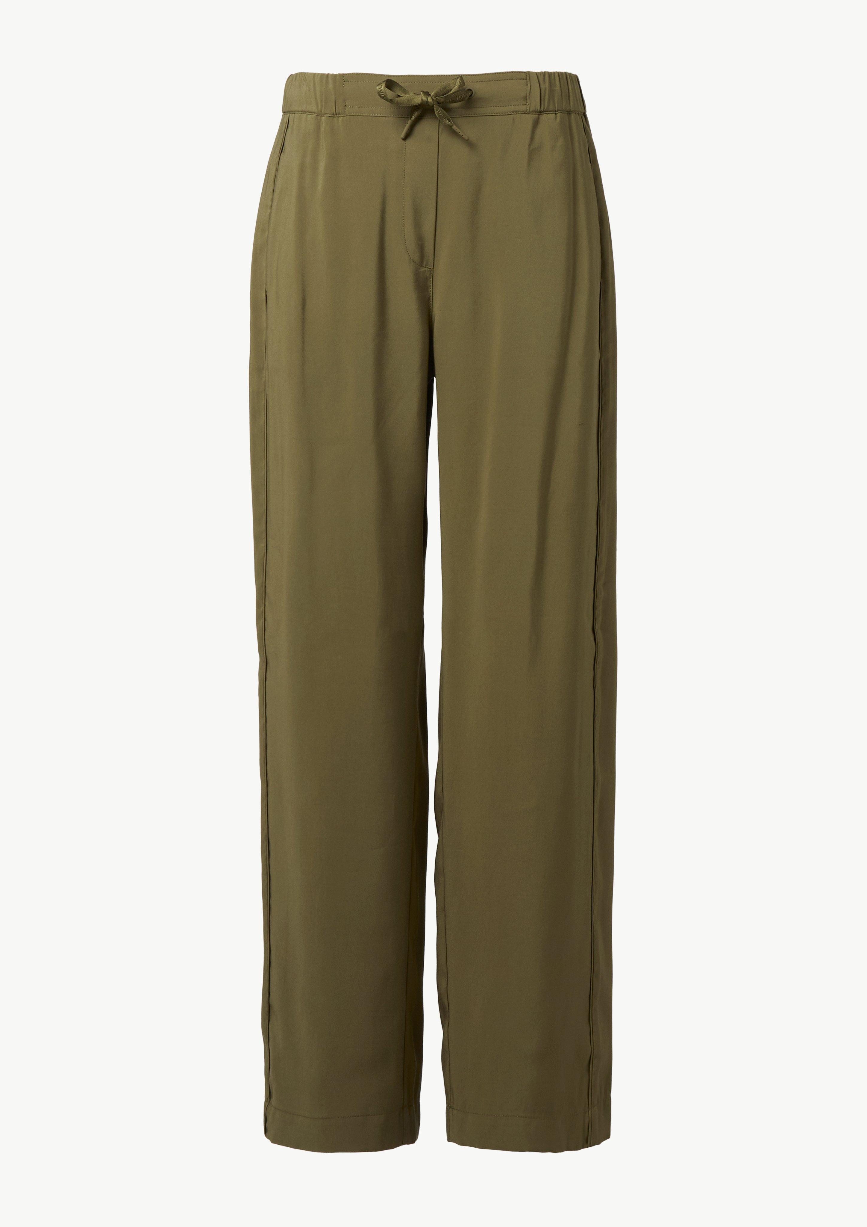 Stoffhose Hose mit weitem Bein und Paspeldetail