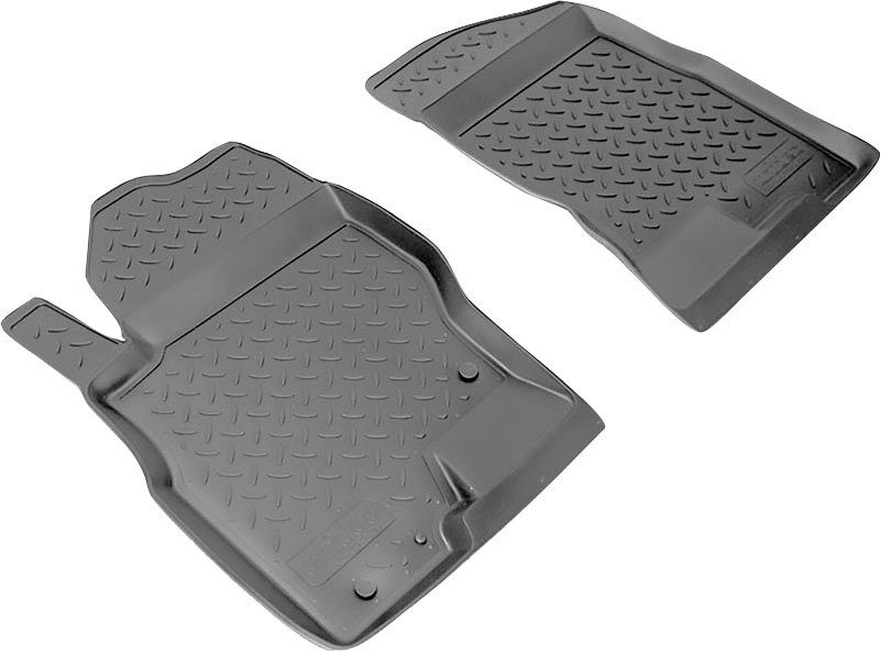 RECAMBO Passform-Fußmatten CustomComforts (4 St), für NISSAN Navara, D40 2005 - 2015 vorne, perfekte Passform