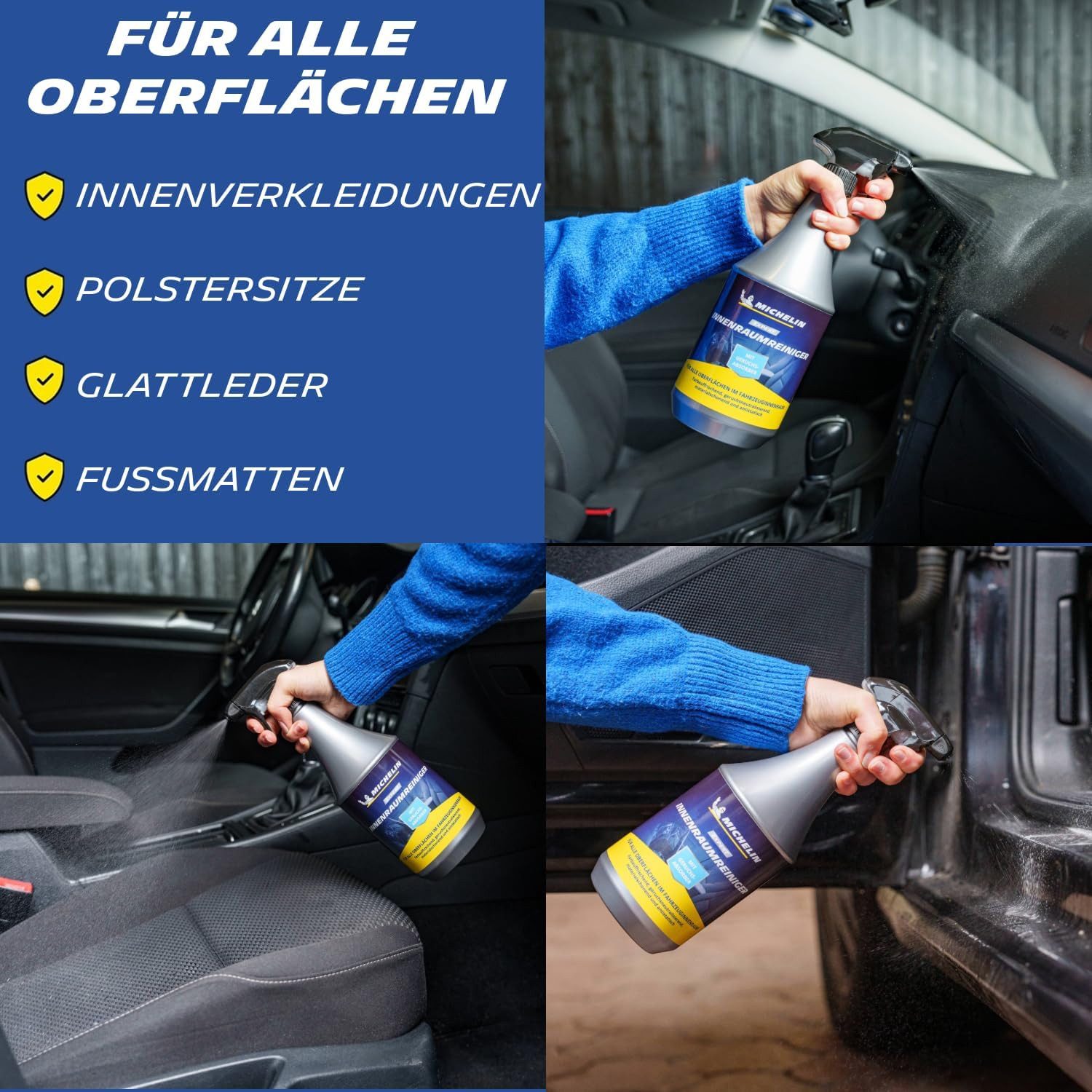 Michelin Expert 1 Liter Cockpitspray Innenraum Reiniger Pflege Cockpit-Reiniger