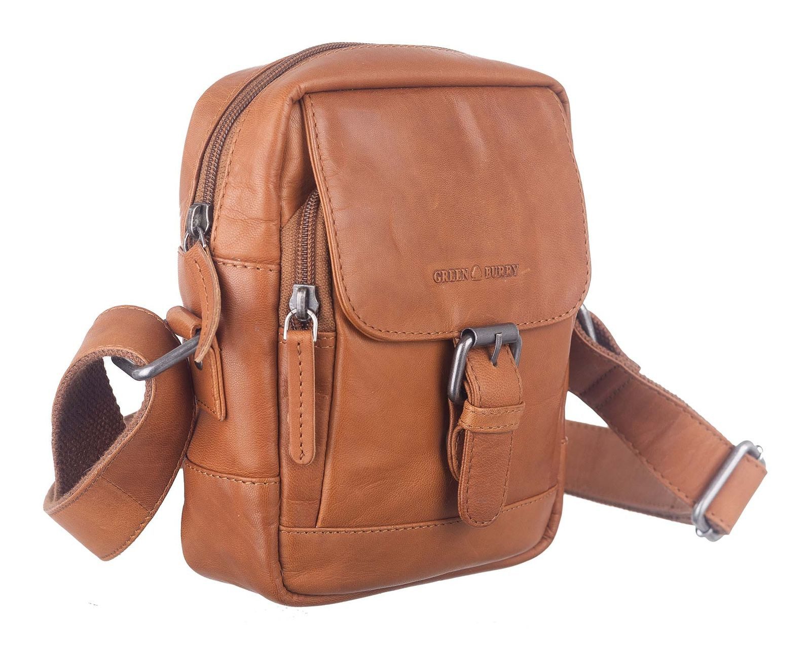 Greenburry Umhängetasche Crossover Bag, aus echtem Ziegenleder