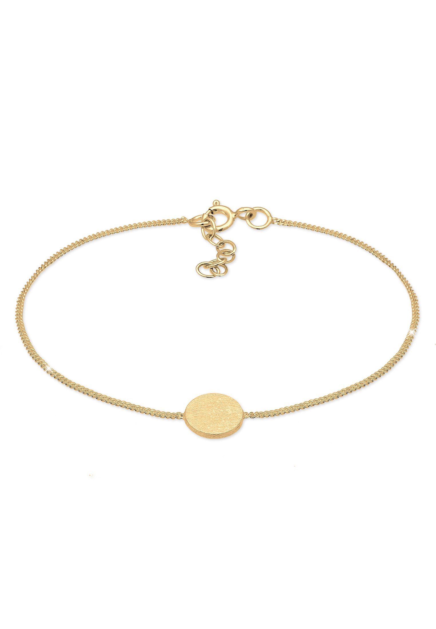 Elli Armband Kreis Plättchen Matt Basic Geo 925 Silber (kein Set, 1-tlg), Geo