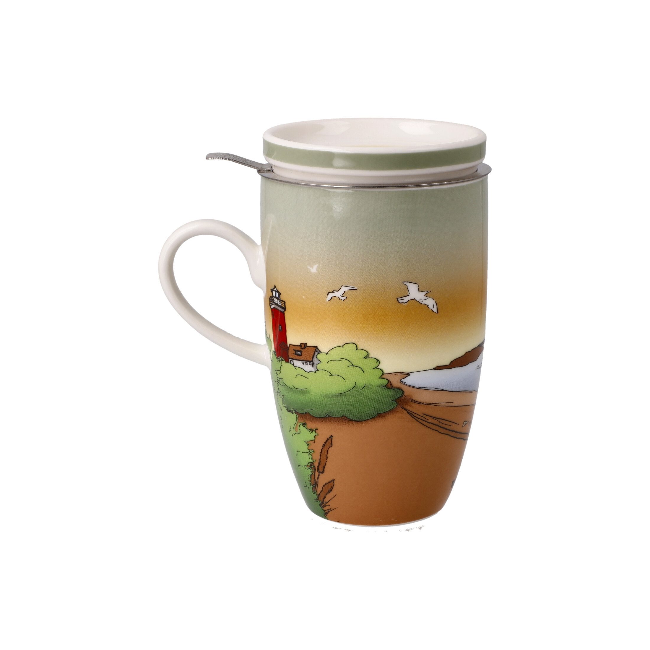 Goebel Tasse Scandic Home, Porzellan, Spülmaschinengeeignet, Mehrfarbig, Seaview, H: 14cm