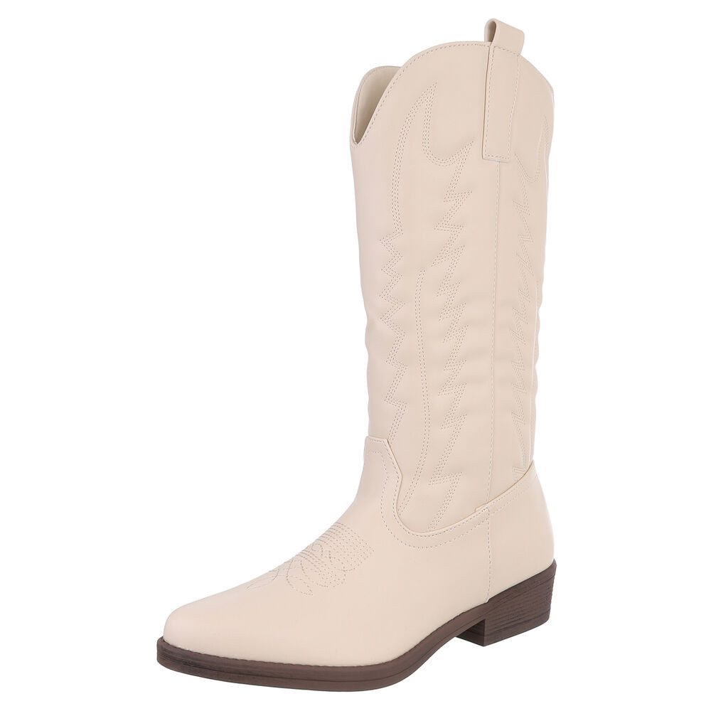 Ital-Design Elegante Damen-Stiefel mit Kunstvollem Design günstig online kaufen