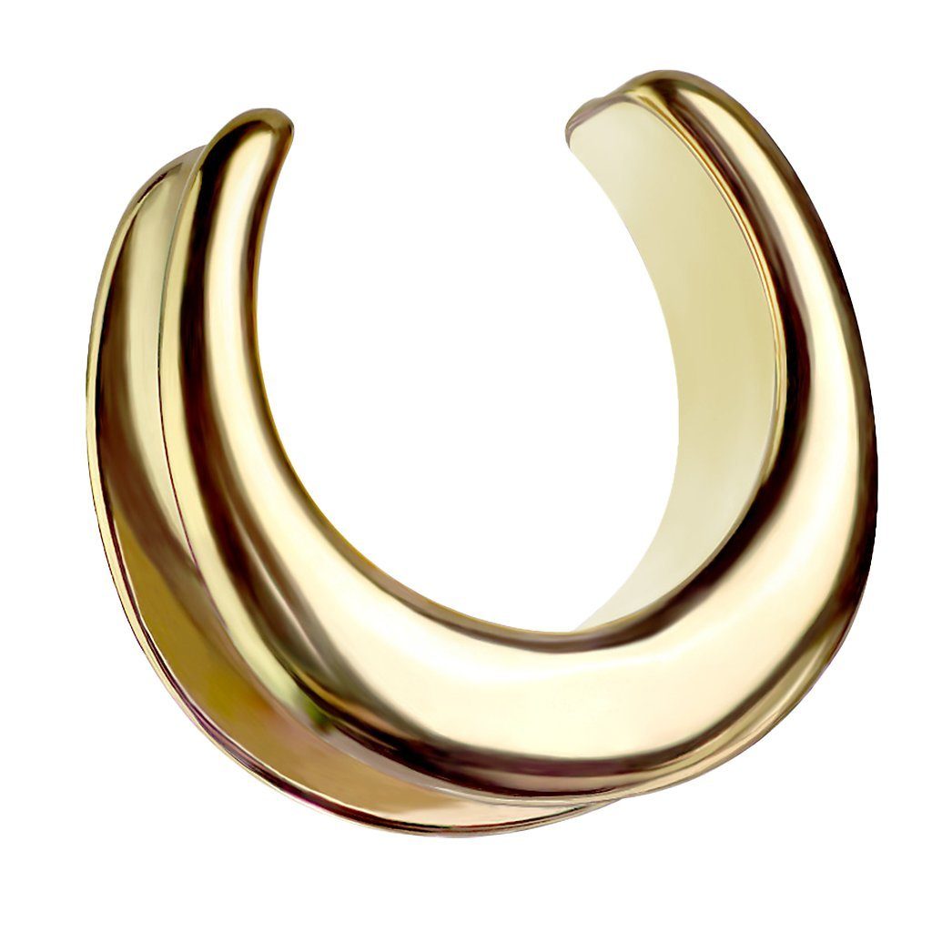 Taffstyle Plug Halbrunder Flesh Ohr Tunnel Piercing Stretcher Spreader Ohrpiercing (Edler Ohrplug Tunnel aus hochwertigem Chirurgenstahl in vielen Größen und Farben)