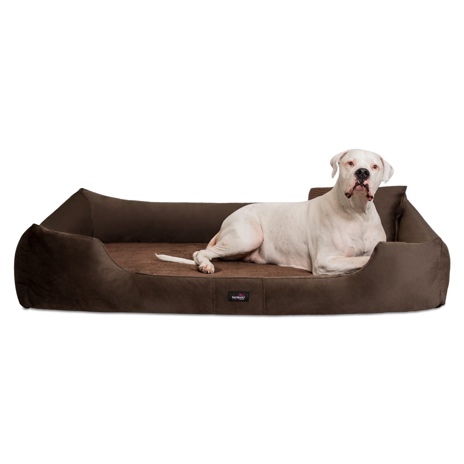Tierbett Orthopädisches Hundebett VINCENT High-Tech-Velours (Triton) und Cord