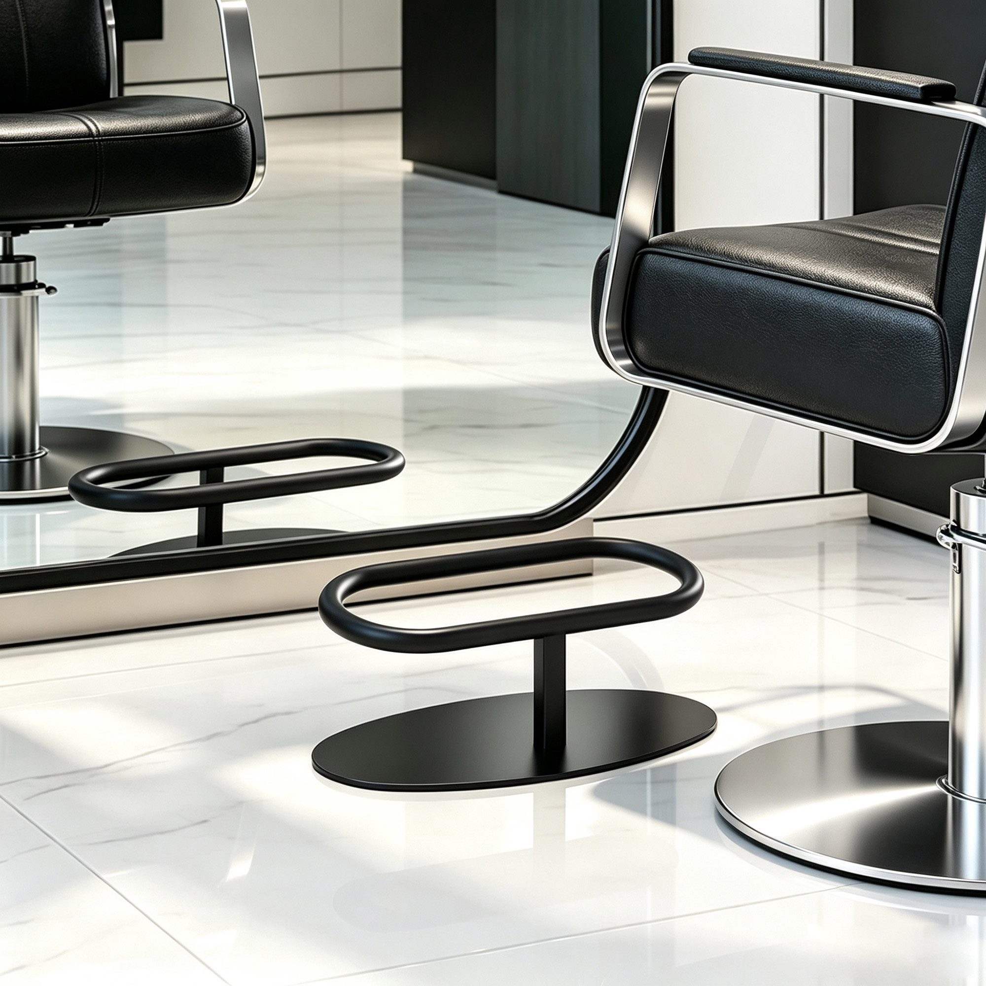 Barberpub Fußstütze BarberPub Friseur Fußstütze, Footrest für Friseursalons FT002, aus Metall, Professionelle Mobile Fußablage – Bild 2 von 5