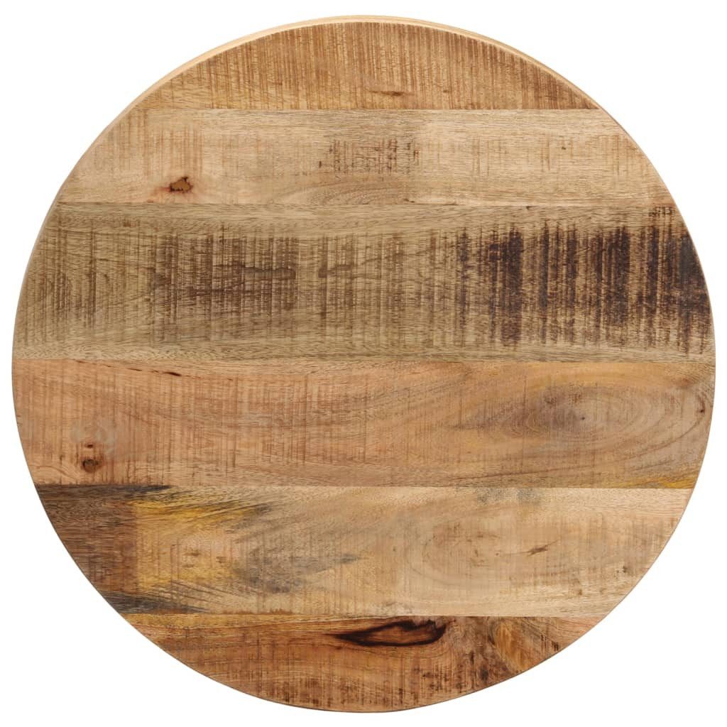 vidaXL Tischplatte Tischplatte Ø 50x1,5 cm Rund Raues Massives holz (1 St)