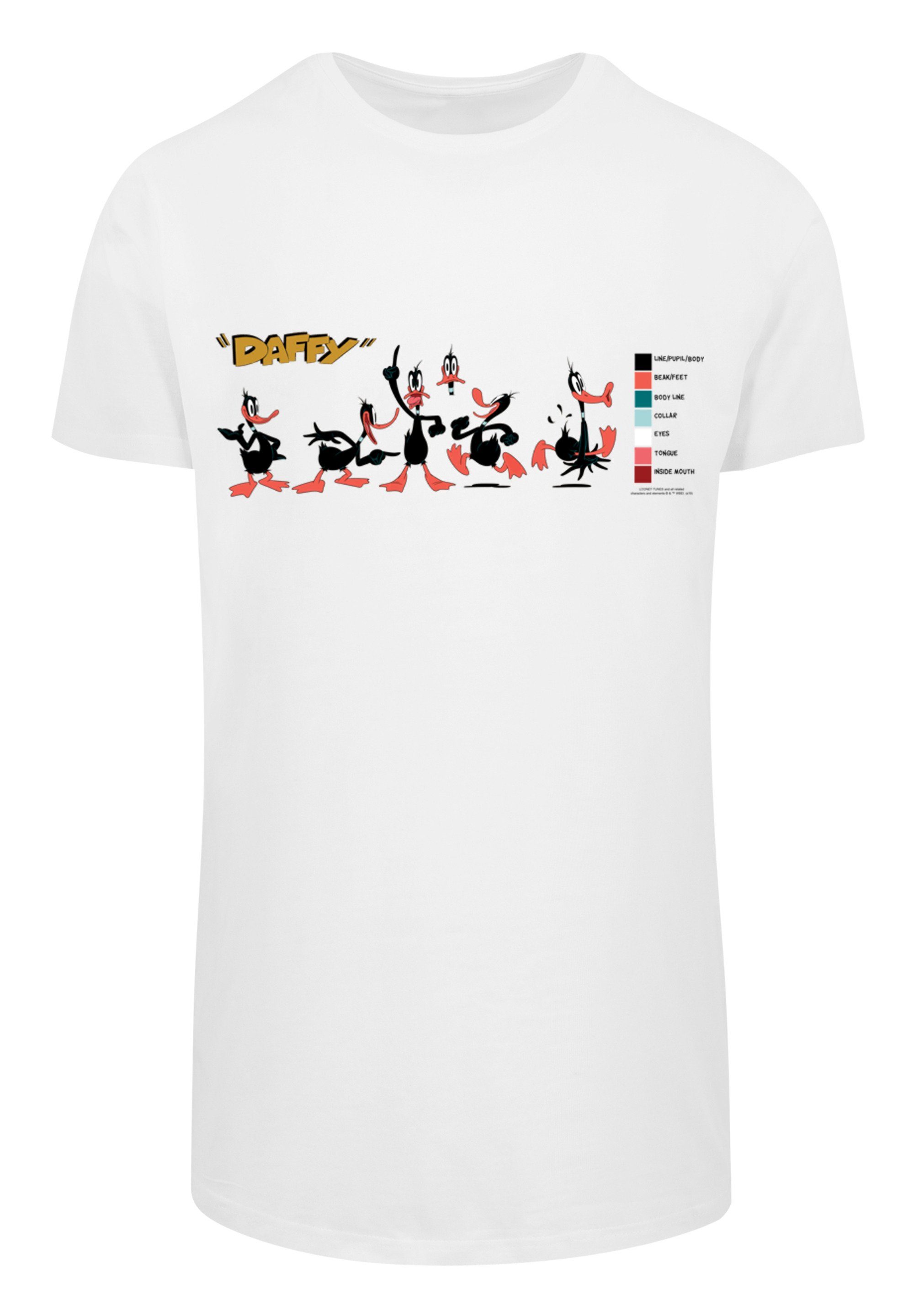 Kurzarmshirt Tunes Shaped Colour with Daffy F4NT4STIC Tee (1-tlg) Looney Long Duck Code Herren