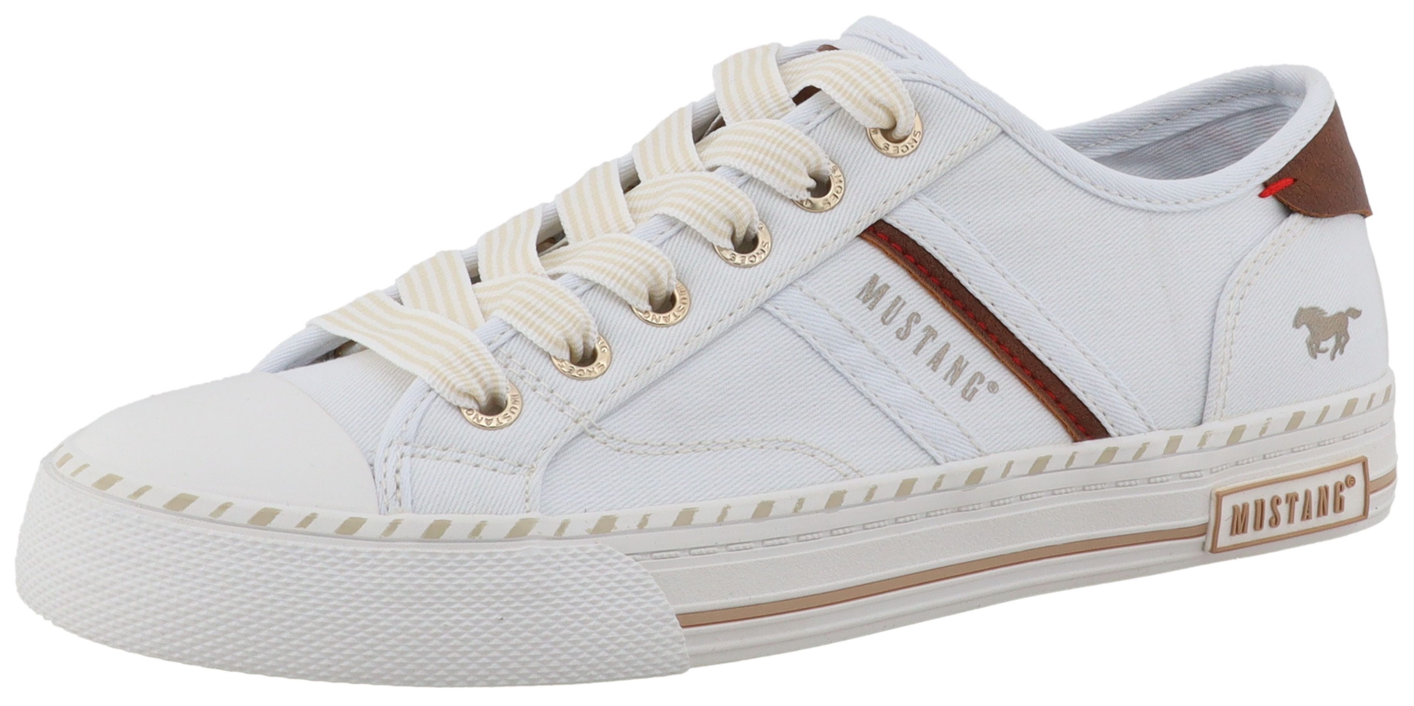Mustang Shoes Magdalena Slip-On Sneaker Slipper, Halbschuh mit Kontrastbesa günstig online kaufen
