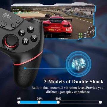 Novzep Kabelloser Gaming Gamepad Mit Vibration,Achsen Gyroskop,Komfortabel Controller