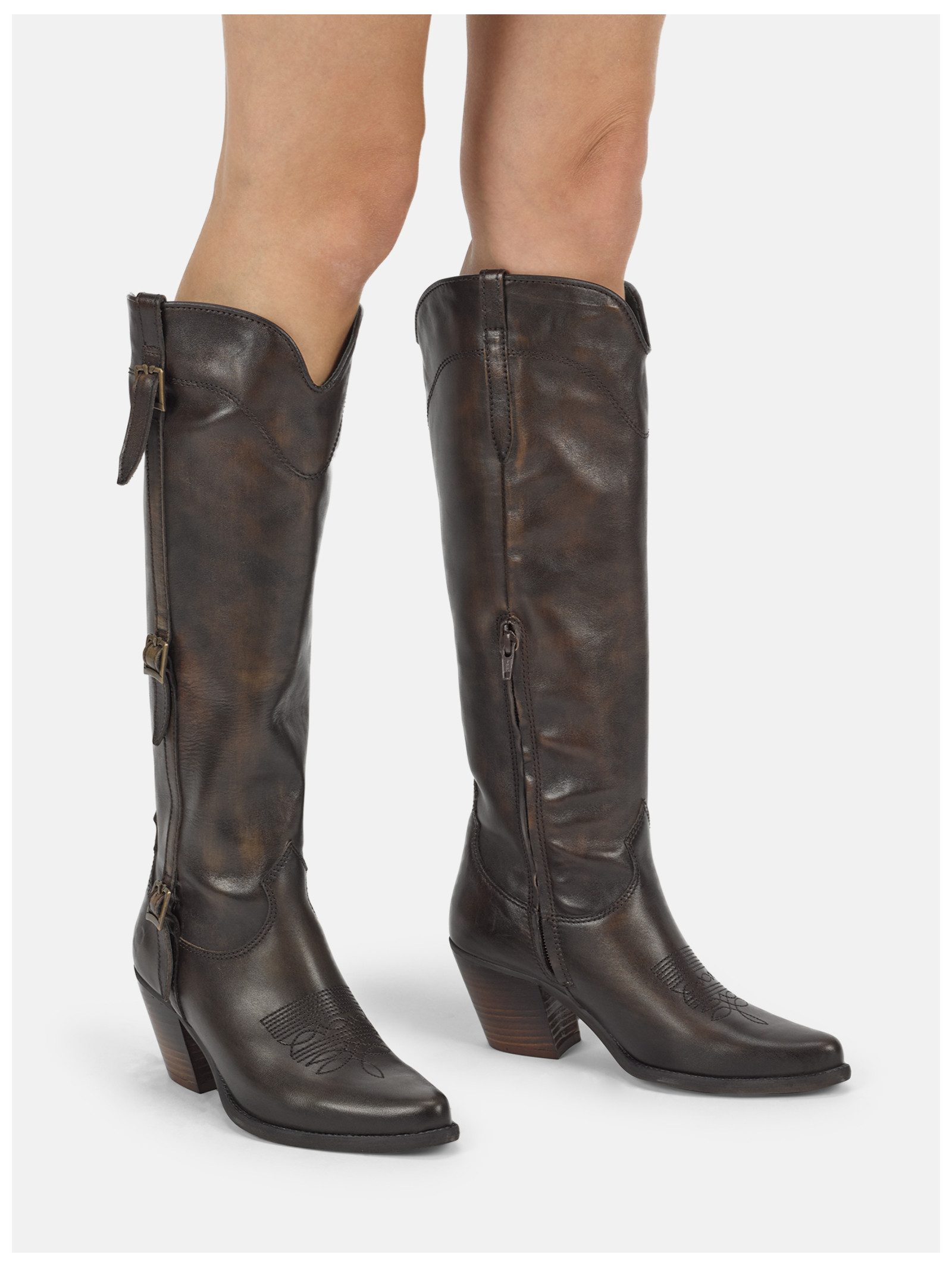 Felmini Stiefel Leder . Bikerboots