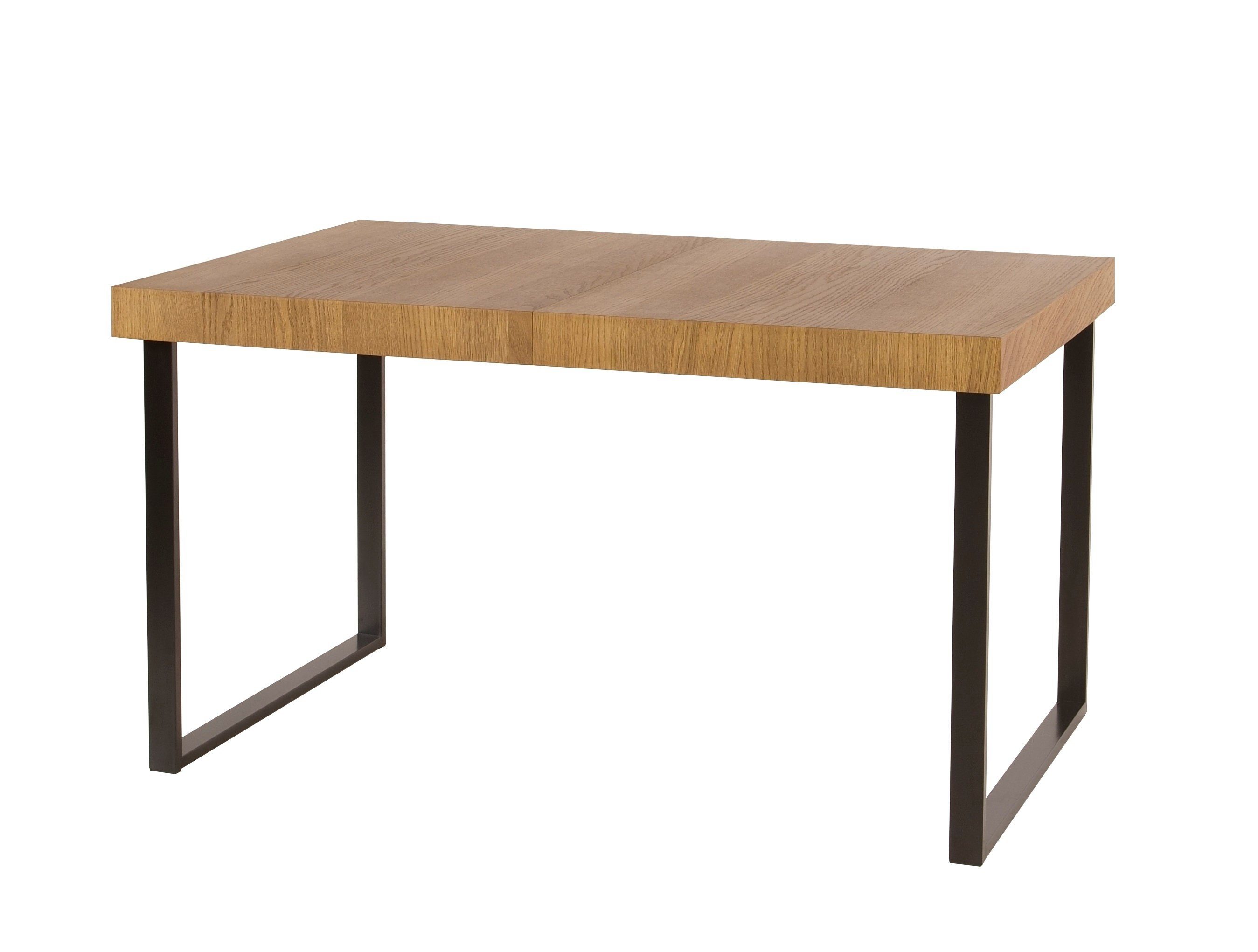 99rooms Esstisch Perfecto Massivholz Eiche Rustikal (Esszimmertisch, Tisch), rechteckig, ausziehbar, aus Massivholz, Metall