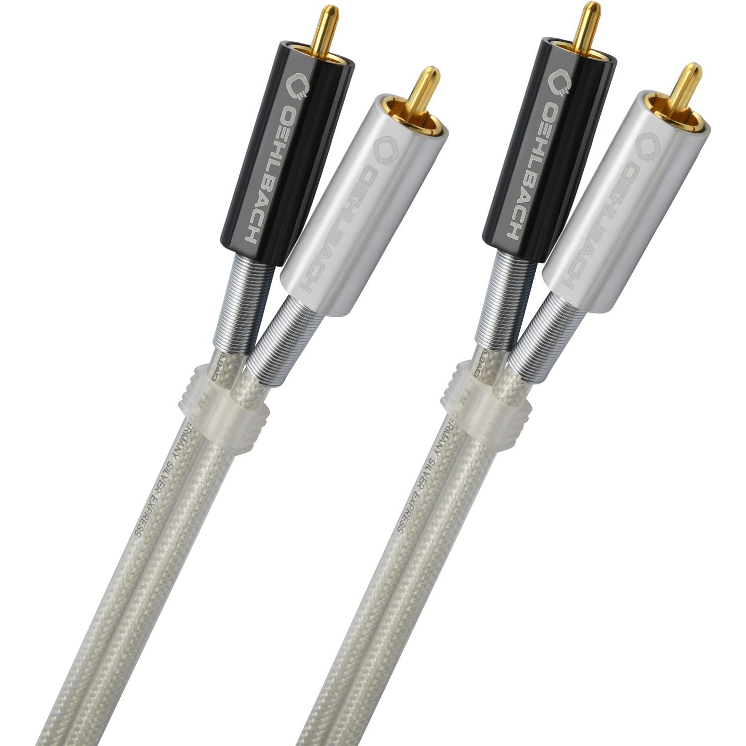 OEHLBACH Silver Express NF Audio-Cinchkabel Audio-Kabel, 2 x Cinch, 2 x Cinch (50 cm), Flexibel, Hochwertiges Kupfer