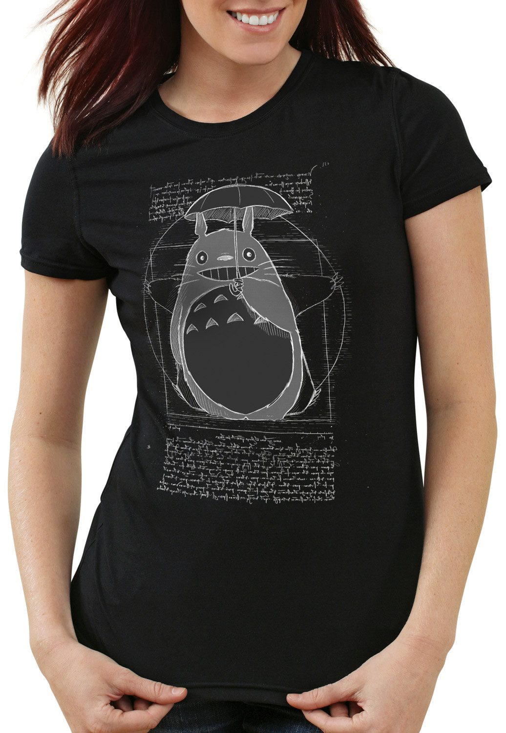 style3 T-Shirt Vitruvianischer Totoro neko anime ghibli mein nachbar tonari günstig online kaufen