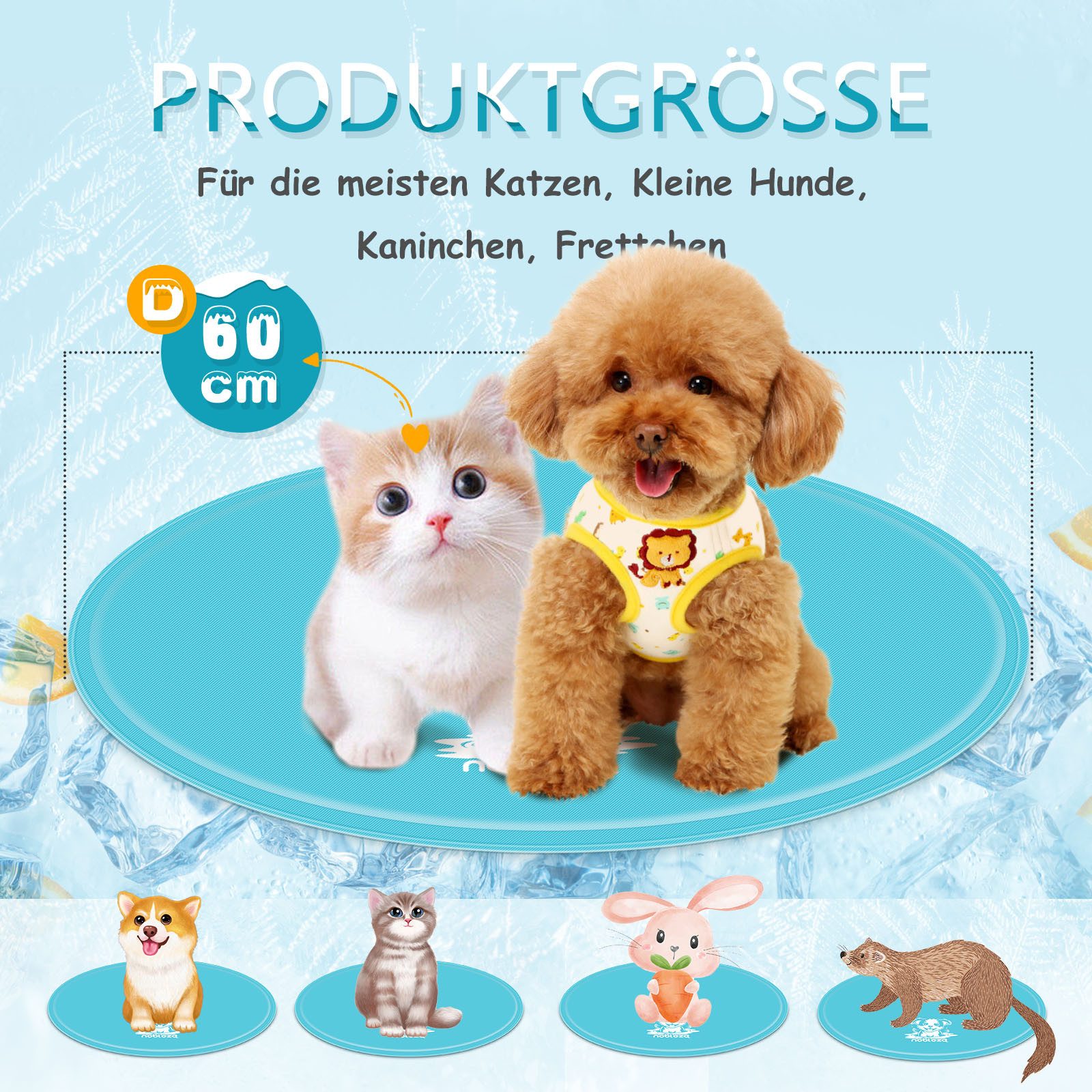 nobleza Hundematte Kühlmatte Hunde Katzen Kühlmatte günstig online kaufen