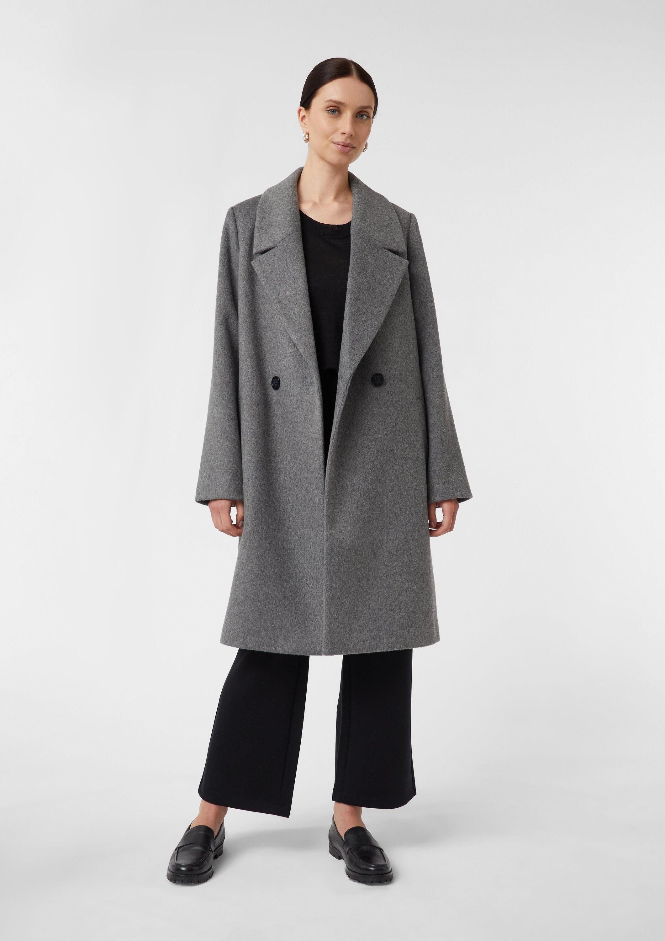 comma Funktionsmantel Outdoor-Mantel Zweireihiger Mantel aus Wollmix im Loo günstig online kaufen