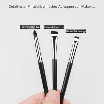 AUKUU Puderpinsel 9er Pack Make up Pinsel für Augendetails, Lidschatten und Eyeliner, Make up Pinsel mit schrägen Borsten für die Augenbrauen
