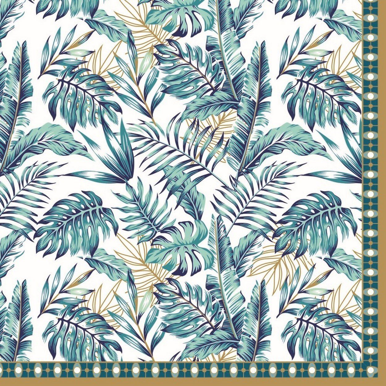 EasyLife Papierserviette 20 Servietten Coffee mania Jungle 33x33cm, (20 St)