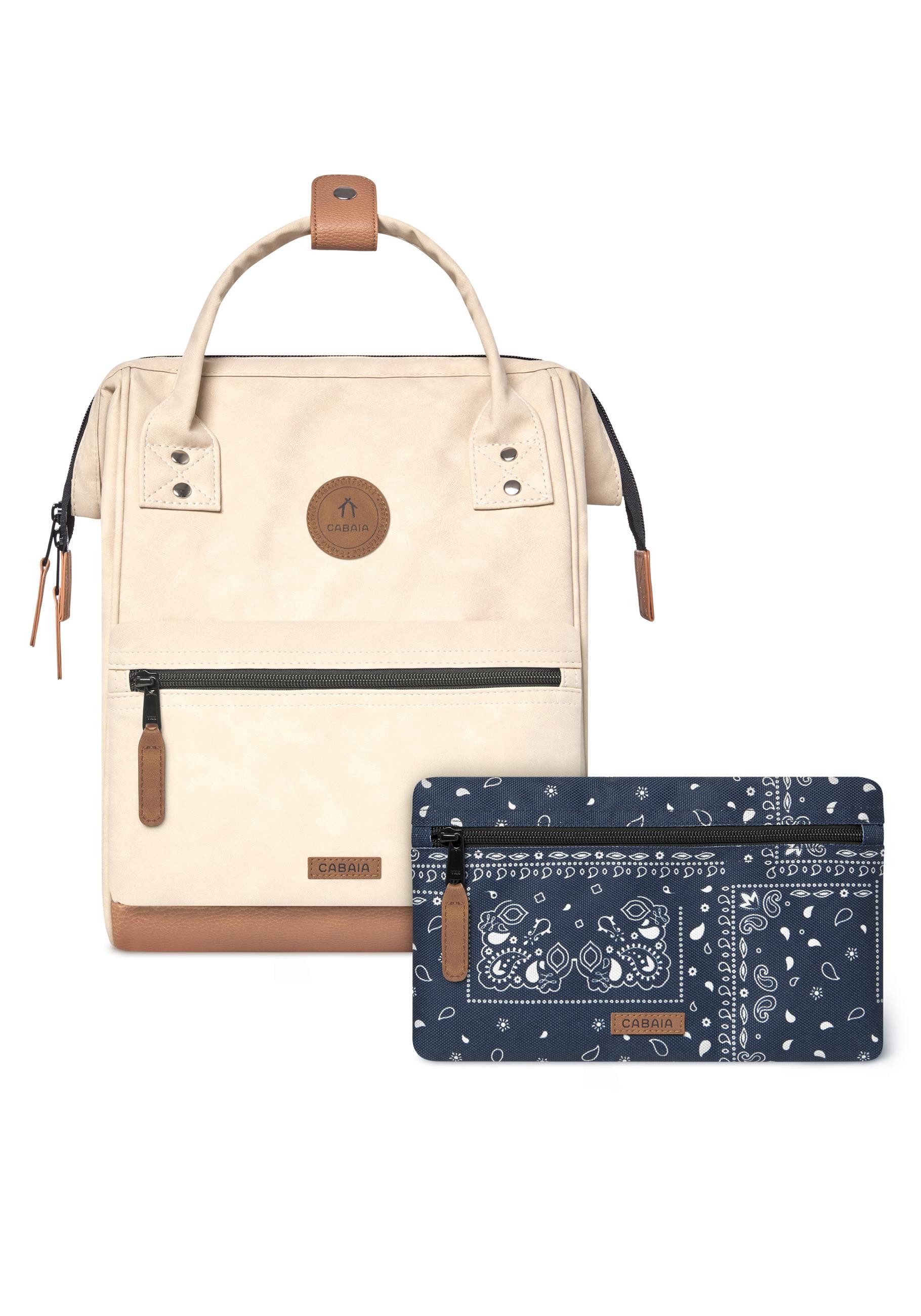 CABAIA Tagesrucksack Adventurer S Nubuck (3-tlg), Cityrucksack aus hochwertigem Kunstleder