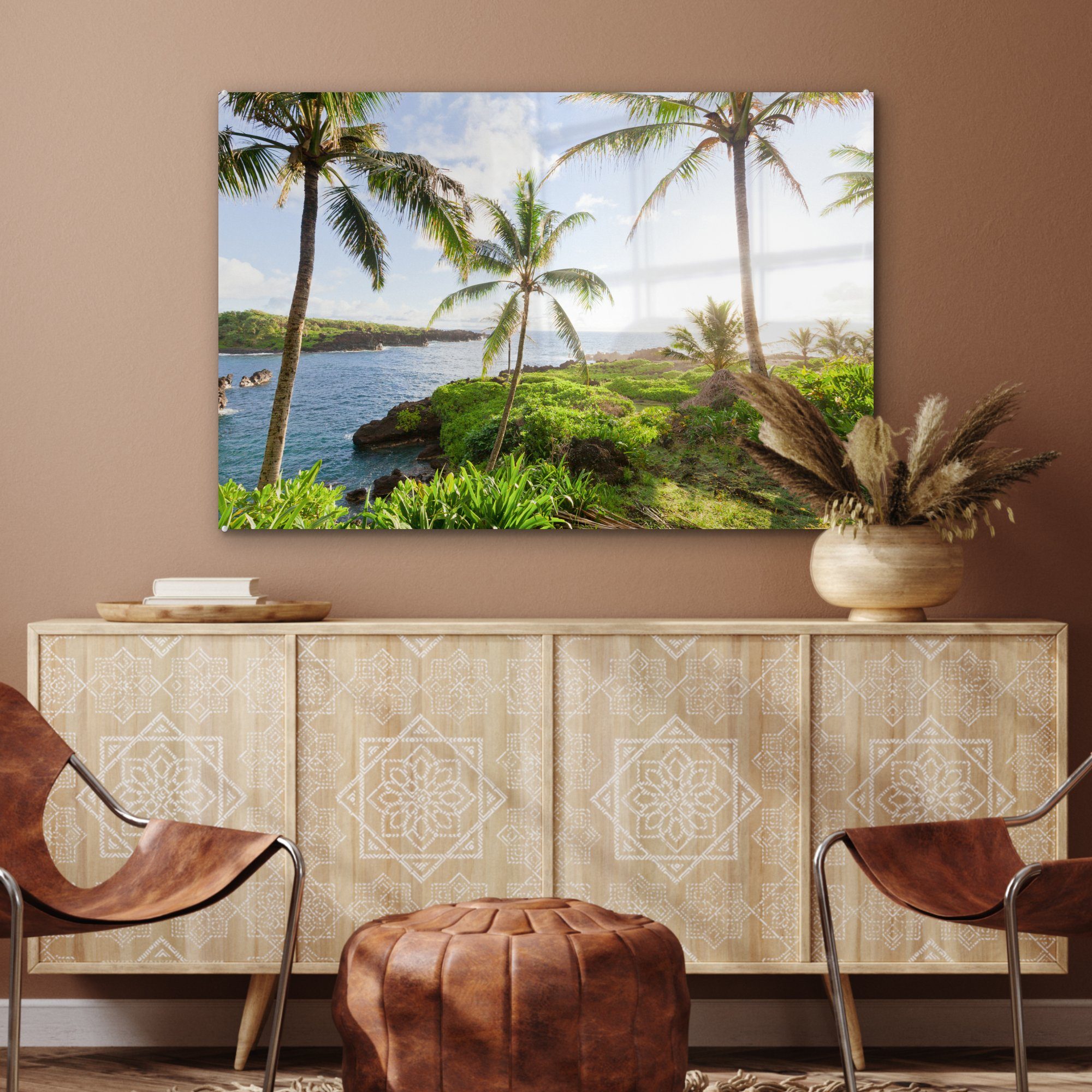 der (1 und Acrylglasbilder von Hawaii, Küste & tropische Schlafzimmer an Fauna Acrylglasbild Flora Wohnzimmer Die St), MuchoWow