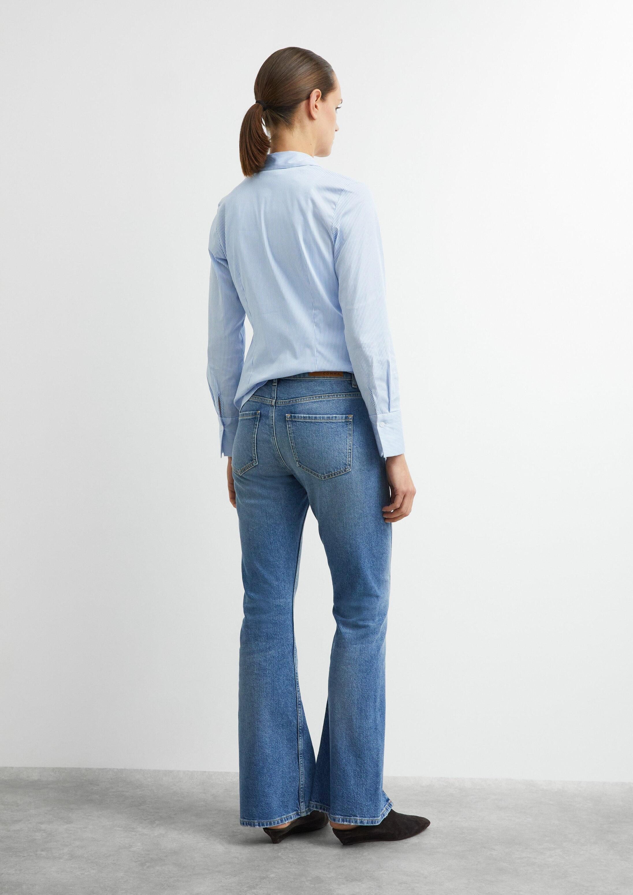 comma Bootcut-Jeans Jeans-Hose EMMA - Flared Leg Jeans mit Schlitz