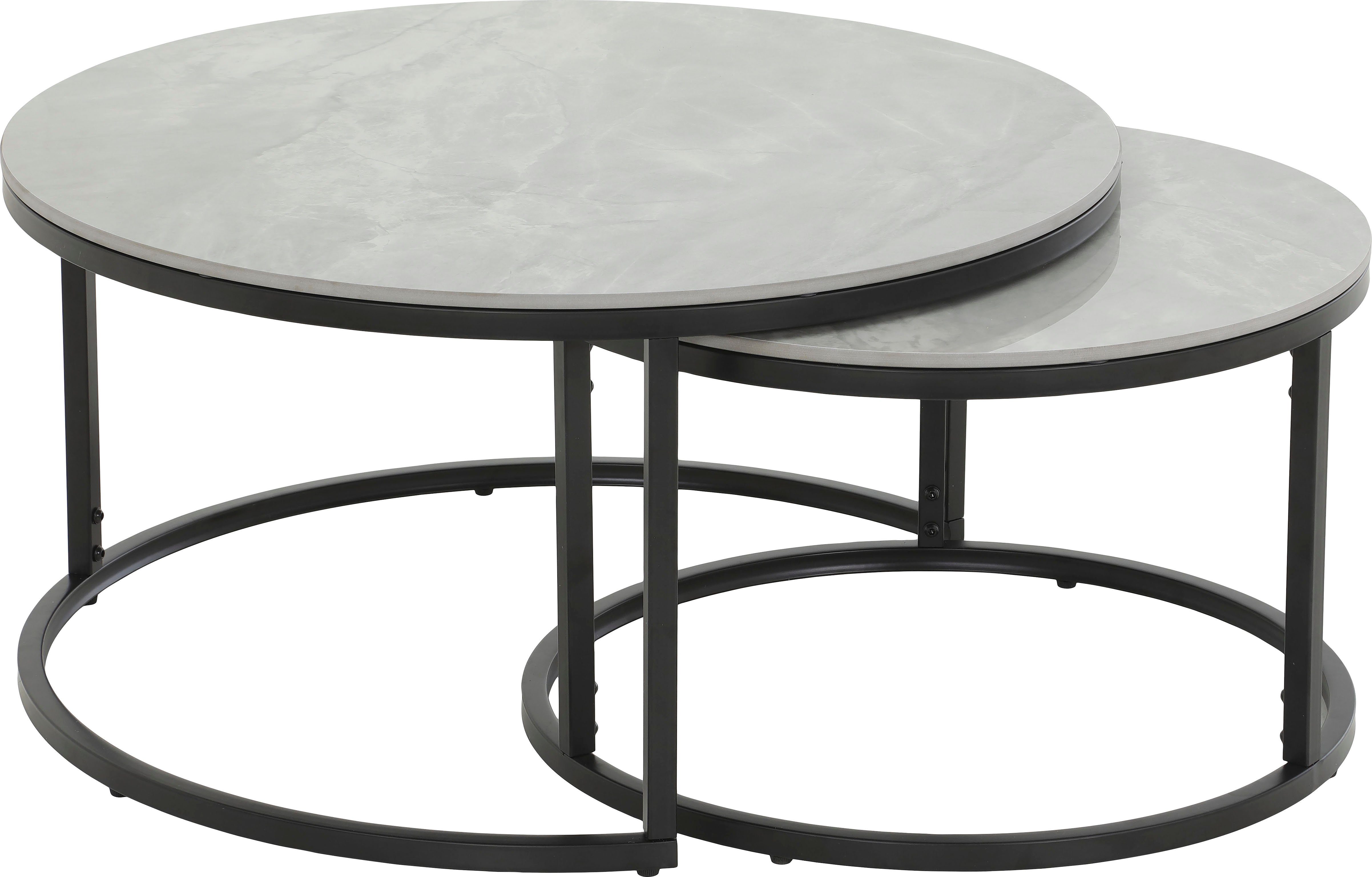 HELA Satztisch LUIS Topseller, Couchtisch rund (Set, 2-St), 2er Set, 12mm S günstig online kaufen