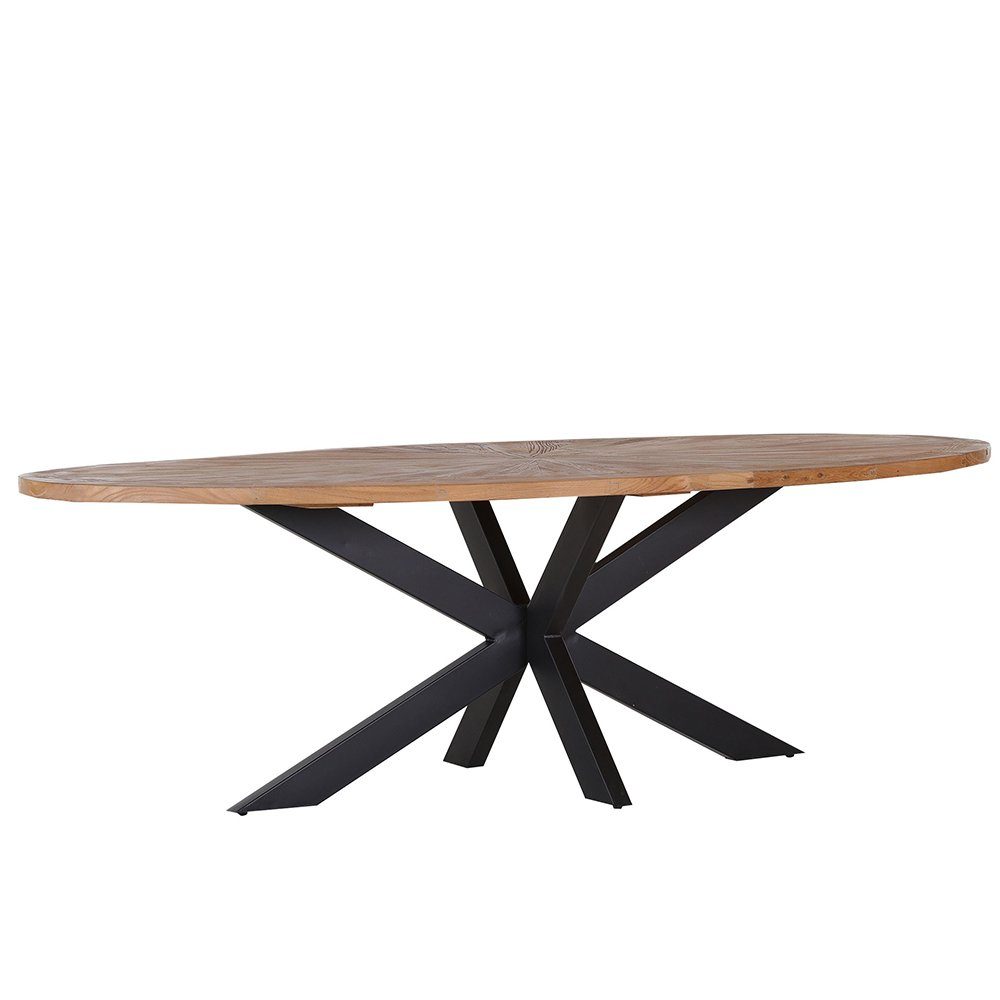 Massivholz (Spar-Set), Lomadox Metallgestell 4 TARRAS-123, Stühle mit Essgruppe und Tisch inkl.