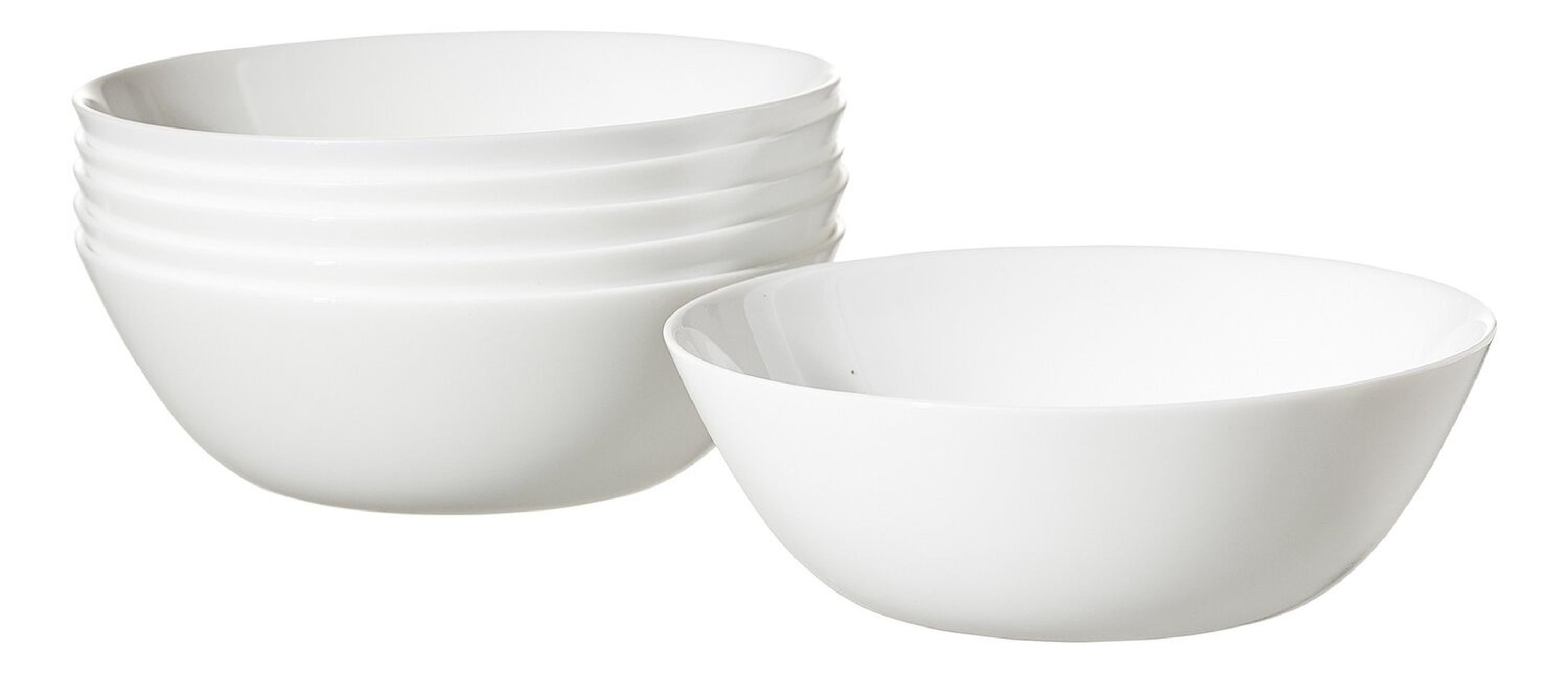 Ritzenhoff & Breker Schale Schale fresh Ø 16 cm weiß 6er Set Opal Glas, Opal, Mikrowellen geeignet, Spülmaschinenfest