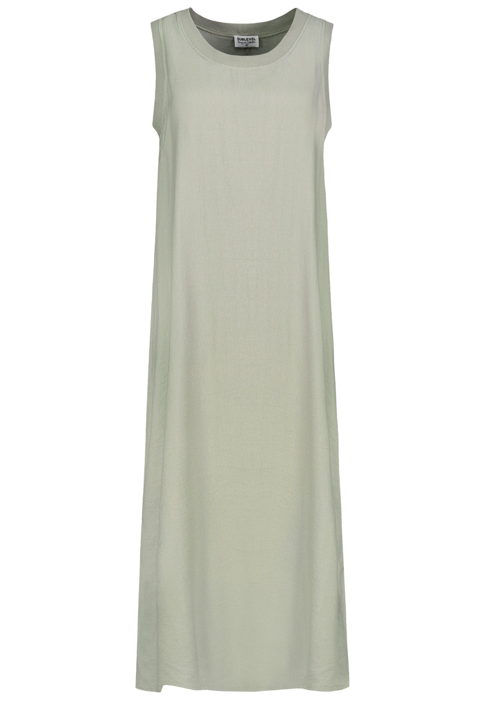 SUBLEVEL Sommerkleid Ärmelloses Maxikleid Luftig Elegant Vielseitig 120cm lang Sommerkleid