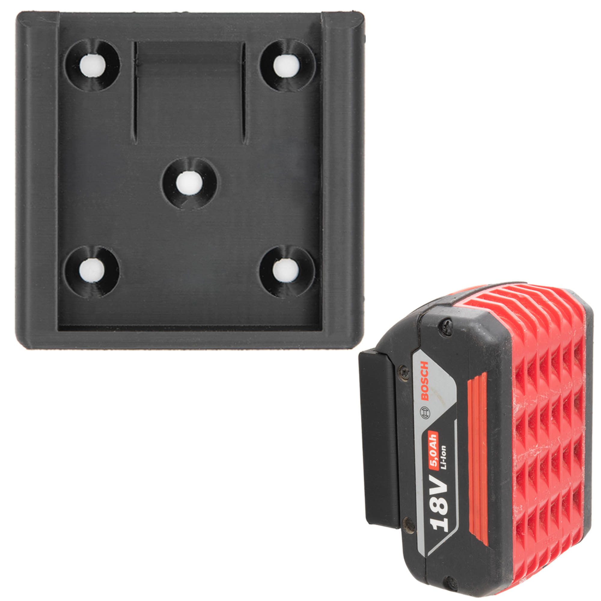 TSB Werk Werkzeughalter Akku Halter für Bosch 18V Halterung Bosch Akkus, 1-tlg., Akku, Wandhalter, Wandhalterung
