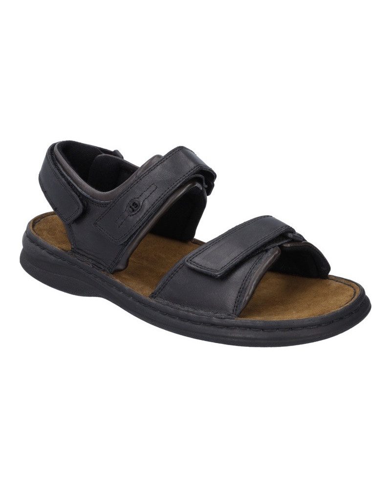Josef Seibel Rafe (Leder) schwarz/brasil Herren Sandale